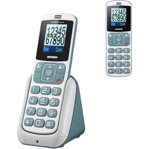 Brondi Amico Home 4,5 Cm (1.77") Argento Telefono Per Anziani"-image