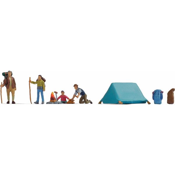 Noch Camping Set Tt Figure, Ideale Per Diorama E Modellismo Ferroviario, Per Gli Amanti Dei Viaggi-image