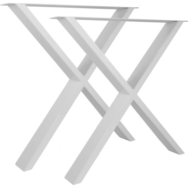 Natural Goods Berlin, Guide Per Mobili X-FORM, Guide Per Tavoli, Gambe Per Tavoli, Struttura Per Tavoli, Tavolo Da Pranzo, Panca, Tavolino, Bianco, L70Xh72 Cm, 2 Pezzi-image