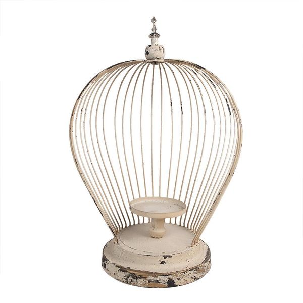 Lanterna Clayre & Eef 31X24X45 Cm In Metallo Beige-image