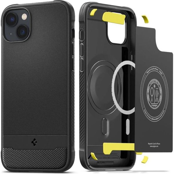 Custodia Spigen Rugged Armor Mag Magsafe Per Iphone 14 - Nero Opaco-image