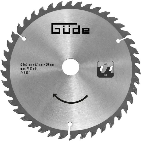 Lama Per Legno GÜDe Hm 160X20X24Z Adatta Alla Sega Circolare Ks 55-1300-image