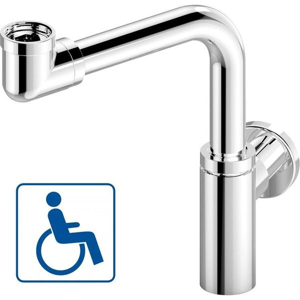 Sifone Per Lavabo, A Risparmio Di Plastica, 5/4"-32Mm, Cromo"-image