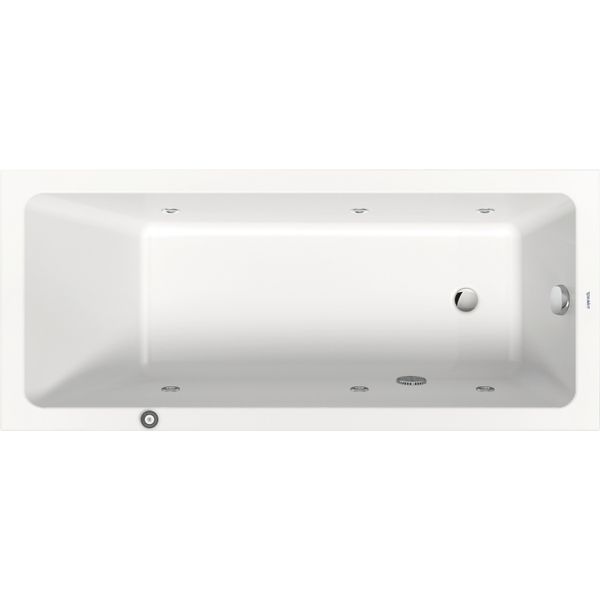 Duravit No.1 Baignoire Pour Wc EncastréE, Rectangulaire, 1600X700Mm, Jet Protect,1 Pente De Dossier, Blanc, 760488000JP1000, 760488000JP1000-image