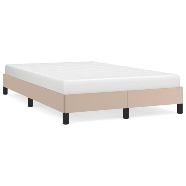 Vidaxl Struttura Letto Cappuccino-Marrone 120X200 Cm In Pelle Finta-image