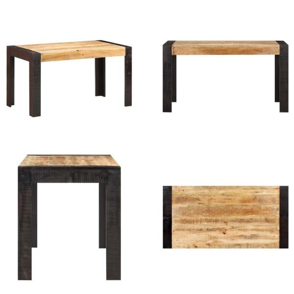 Vidaxl Tavolo Da Pranzo 140X70X76 Cm Legno Massiccio Di Mango Grezzo - Tavolo Da Pranzo - Tavoli Da Pranzo - Tavolo Da Sala Da Pranzo - Tavoli Da Sala Da Pranzo-image