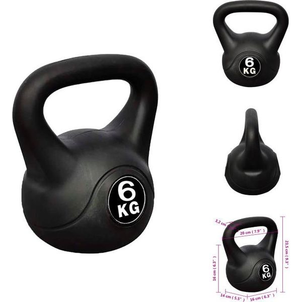 Kettlebell Ball Dumbbell Training Peso Manubrio 6KG - Manubri E Pesi-image