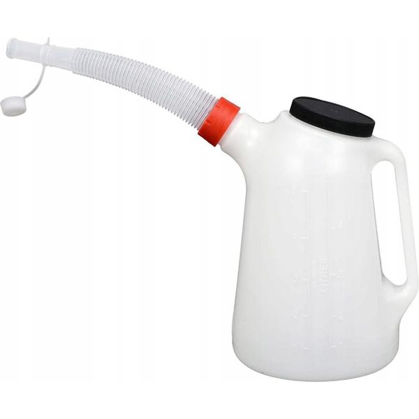Luxtom | Tanica Per Olio, 5L Bianco, Tanica Di Riempimento, Caraffa Di Misurazione, Caraffa Di Misurazione, Tanica Universale, Caraffa Di Misurazione, Tanica Di Riempimento Per Olio-image