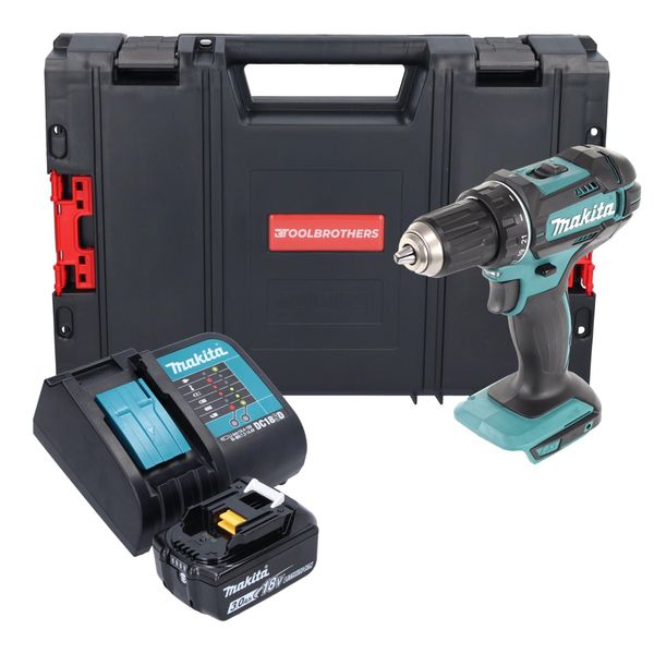 Trapano Avvitatore A Batteria Makita Ddf 482 SF1J-R 18V 62Nm + 1X Batteria Ricaricabile 3,0 Ah + Caricabatterie + Rhino-image
