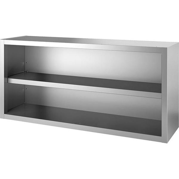 Armadio Pensile Aperto Gastro-Inox In Acciaio Inox 1300X400X600Mm-image