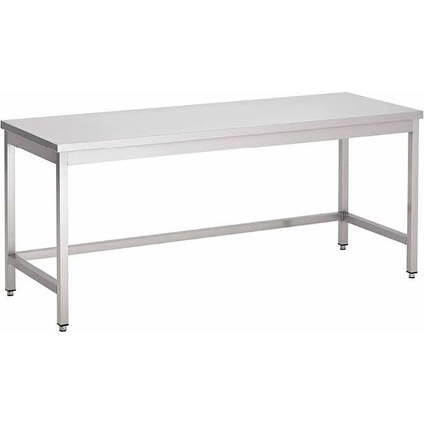 Tavolo Da Lavoro Gastro-Inox In Acciaio Inox Senza Base 1000X700X880Mm-image