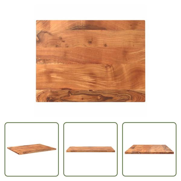 The Living Store Piano D'appoggio 80X50X2,5 Cm Rettangolare In Legno Massiccio Di Acacia-image