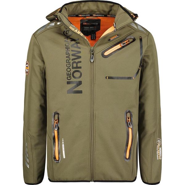Giacca Softshell Geographical Norway Uomo Verde Wy1996H/Gn-Kaki / Arancione Taglia L-image