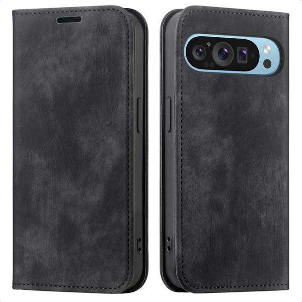 Google Pixel 9 Pro/Google Pixel 9 Custodia - Plastica - Flip Cover Imoshion - Nero-image