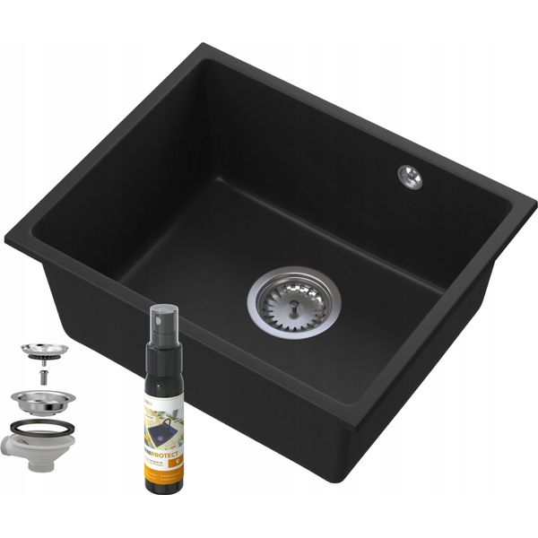 Lavabo Sottopiano Manado Cromo Nero 50-image