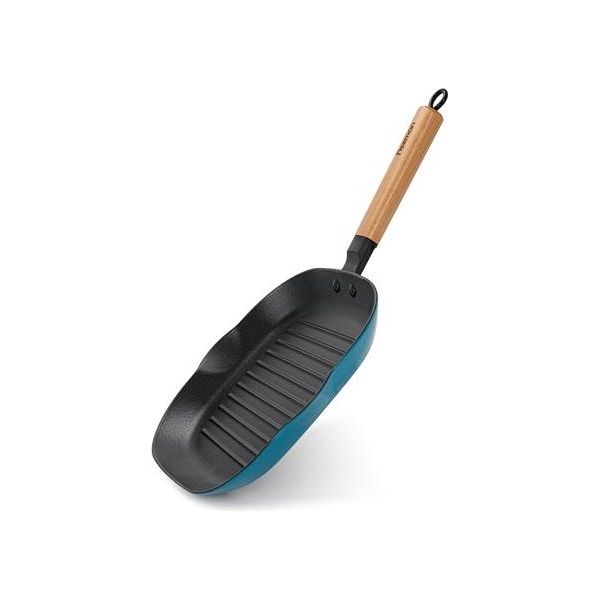 Padella Fissman, Ghisa Smaltata/Legno, 28X28X3 Cm, Blu-image