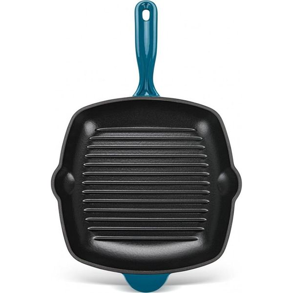 Padella Per Griglia Fissman, Ghisa Smaltata, 27X27X5 Cm, Blu-image