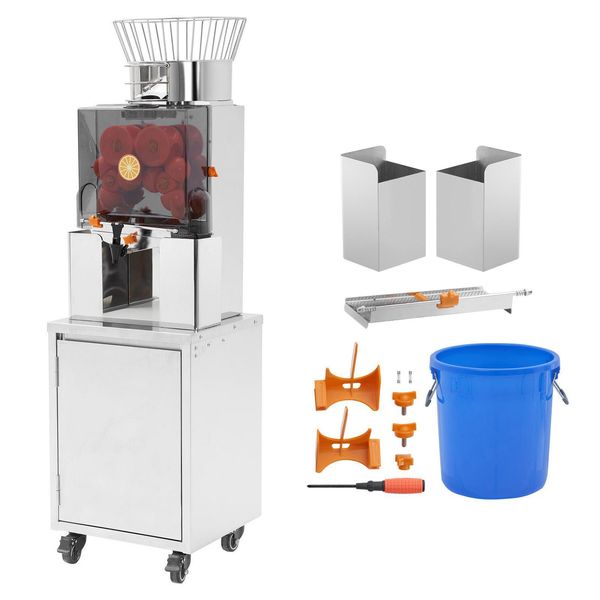 Spremiagrumi Commerciale Di Succebuy, Spremiagrumi Automatico Da 120 W Con Rubinetto, Macchina In Acciaio Inox Per 25 Arance Al Minuto, Incl. Scatola Filtro Estraibile E 3 Contenitori Per La Raccolta Delle Bucce-image