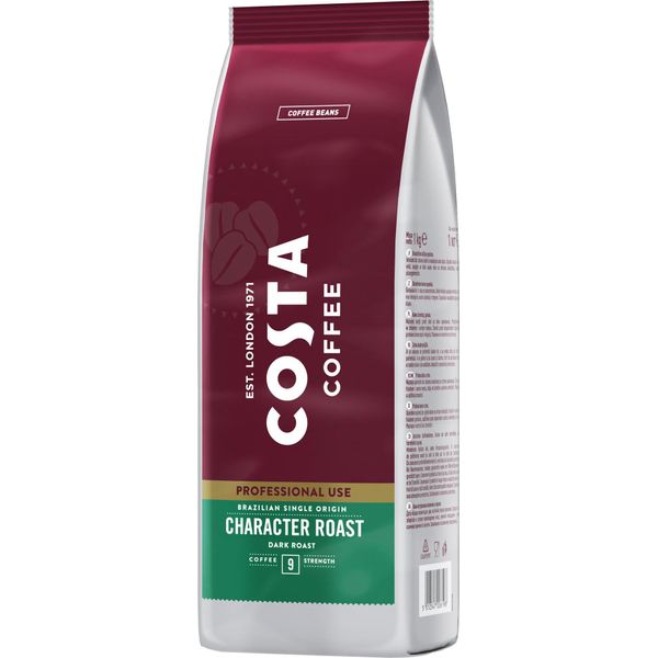 Arabica Brasiliana Carattere Tostatura Scura Caffè Italiano In Grani 1Kg - Costa-image