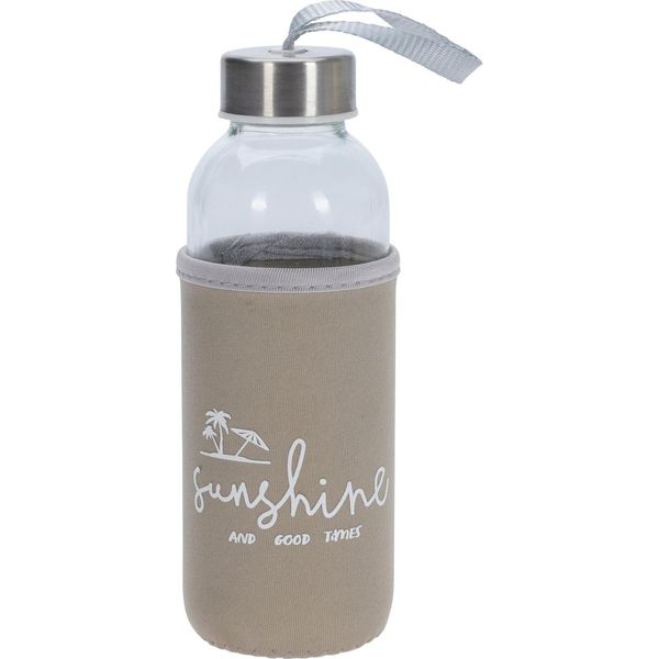 Borraccia Excellent Houseware, Vetro, 6X19 Cm, 400 Ml, Marrone-image