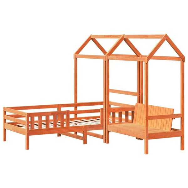 Syfax™ Giroletto Con Panca E Tetto Cera 80X200 Cm Legno Massello Pino-image