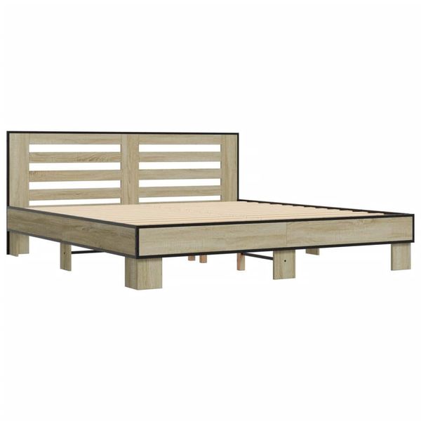 Syfax™ Giroletto Rovere Sonoma 200X200 Cm Legno Multistrato E Metallo-image