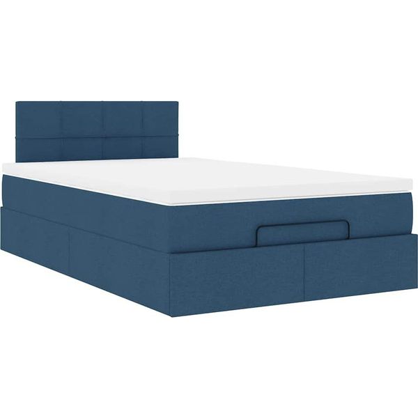 Syfax™ Pouf Letto Con Materasso Blu 120X200 Cm In Tessuto-image