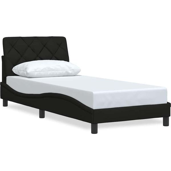 Syfax™ Giroletto Senza Materasso Nero 80X200 Cm Tessuto-image
