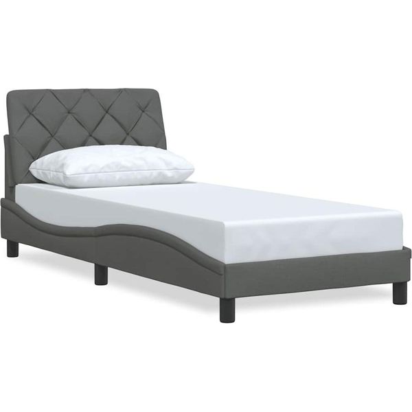 Syfax™ Giroletto Senza Materasso Grigio Scuro 90X190 Cm Tessuto-image