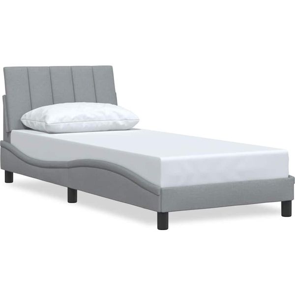 Syfax™ Giroletto Senza Materasso Hanko Grigio Chiaro 90X190 Cm Tessuto-image