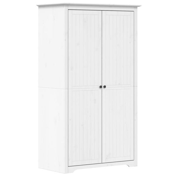 Syfax™ Armadio Bodo 99X53,5X173 Cm In Legno Massello Di Pino Bianco-image