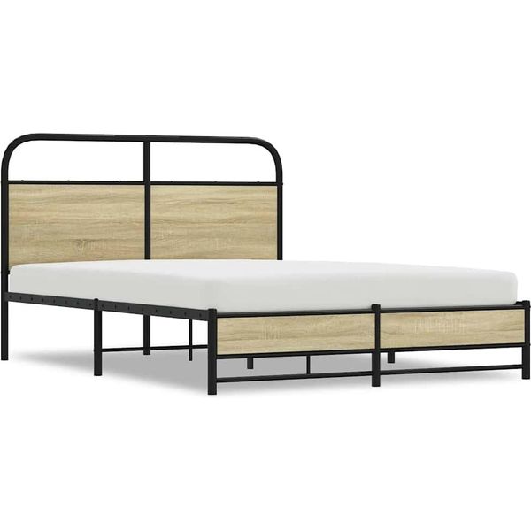 Syfax™ Giroletto Senza Materasso Rovere Sonoma 135X190Cm In Truciolato-image