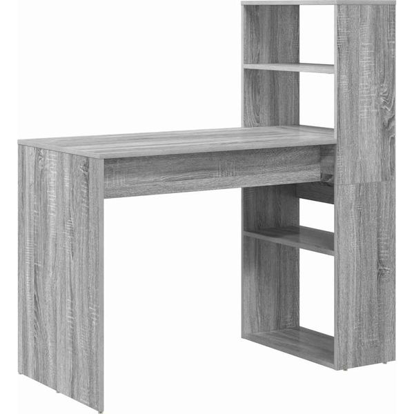 Syfax™ Scrivania Grigio Sonoma 113 X 54 X 120 Cm Legno Multistrato-image