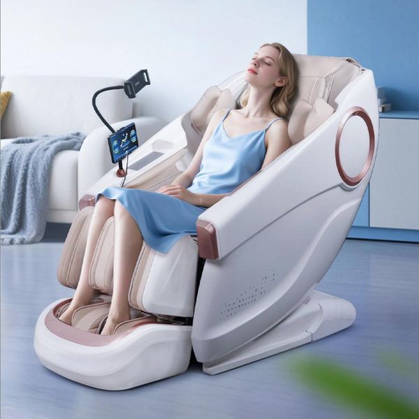 Sedia Per Massaggi, Sedia Per Massaggi A Gravità Zero Per Tutto Il Corpo, Con Riscaldamento, Sl Track, Sedia Per Massaggi Thailandesi, Musica Surround Bluetooth 3D, Bianco【Gh-L001】-image