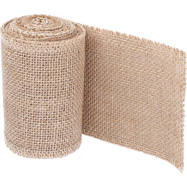 Rotolo Di Iuta Naturale, Nastro Di Iuta Giallo, Iuta, Tessuto Hessian, 3 Tipi, Iuta, Striscione, Rotolo Di Iuta, Rotolo Di Iuta, Decorazione Di Matrimonio, Festa Di Natale,-image