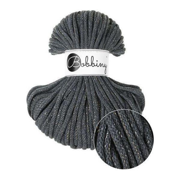 Cordoncini In Cotone - Cordoncini Intrecciati 5 Mm - 50M Carbone Lucido-image
