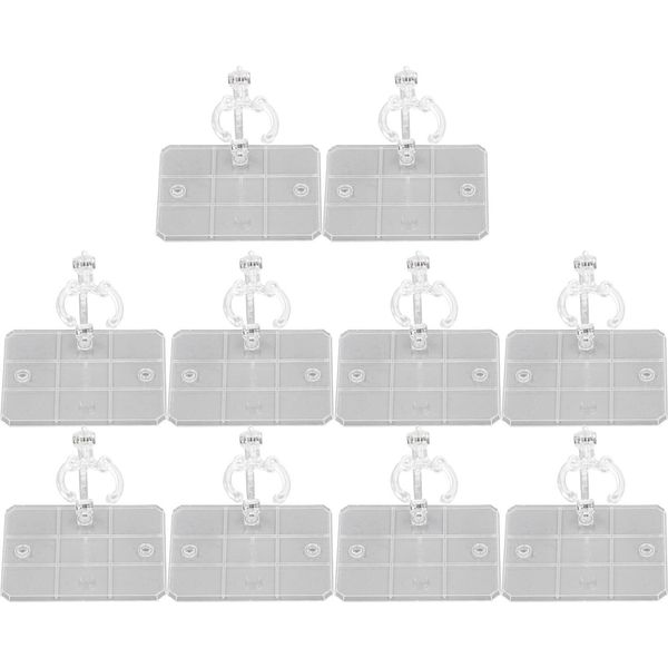 10 Pezzi Supporto Per Modelli Di Figure Base Di Supporto Altamente Stabile Per Action Figure Da 6 Pollici Trasparente-image