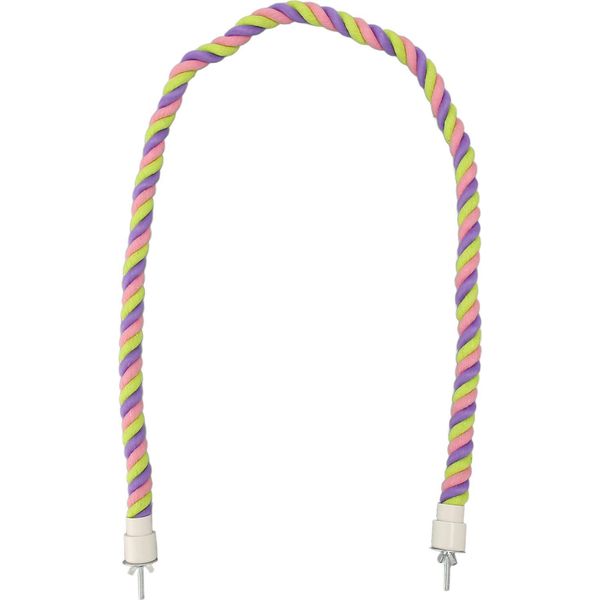 Trespolo In Corda Per Uccelli, Divertente Altalena Colorata, Gioco Per Arrampicarsi In Cotone Per Cocorite, Cacatua, Pappagalli, Inseparabili, Pappagallini, 1-image