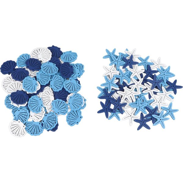 100 Pezzi Conchiglia Stella Marina Decorazione Domestica, Innovativo, Patch In Legno Fatto A Mano Per La Festa, Vacanza, Celebrazione, Fotografia-image