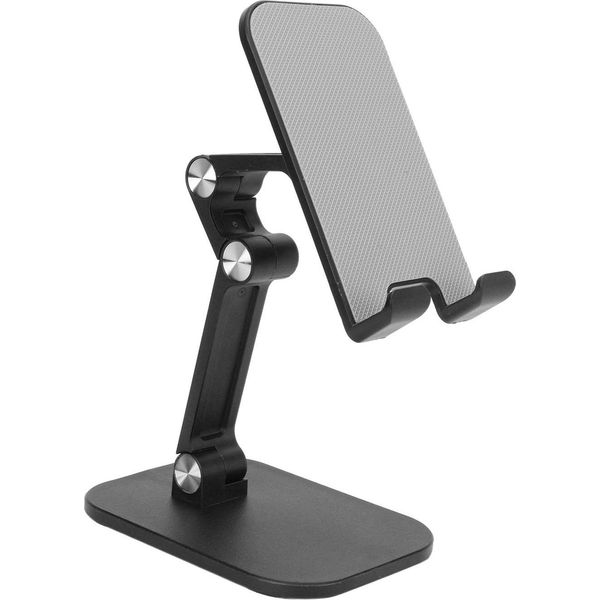 Supporto Per Cellulare, Portatile, Mini, Antiscivolo, Pieghevole, Angolo Regolabile, Altezza, Supporto Da Tavolo, Tablet, Nero-image