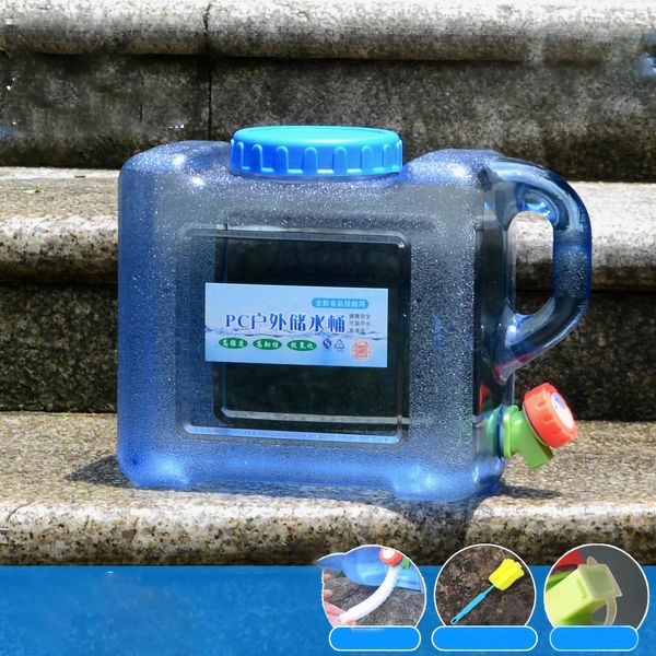 Pc Secchio D'acqua Pura Contenitore Di Stoccaggio Serbatoio All'aperto Grande Capacità Barile Portatile Per Il Campeggio Picnic Auto Viaggi 5L-image