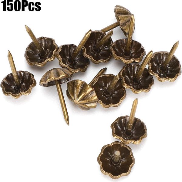 150 Pezzi Di Chiodi Per Tappezzeria, Motivo Retrò Lucido, Decorazione Di Divani, Accessori Per Abbigliamento Fai Da Te, Ferro, 11 Mm-image
