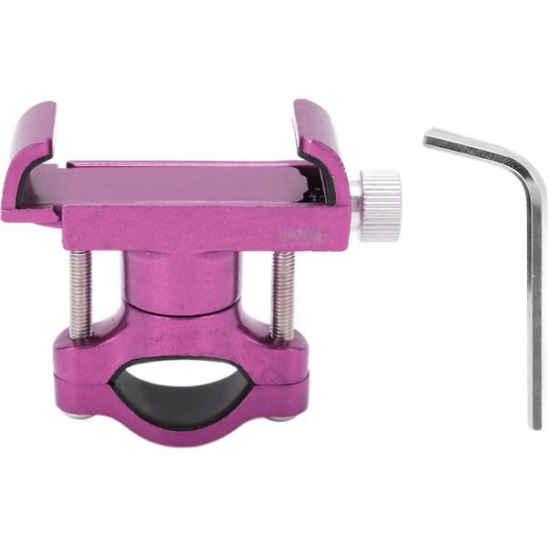 Porta Telefono Per Bicicletta In Lega Di Alluminio, Robusto Supporto Con Chiave A Esagono Per Biciclette, Moto, Scooter, Rosa-image