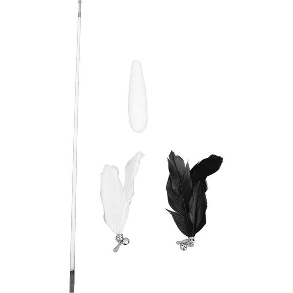 Bacchetta Telescopica Per Gatti, Impugnatura Comoda E Divertente, Piuma Staccabile, Giocattolo Interattivo, Strumento Di Addestramento Con Campanelli Per Gattini-image