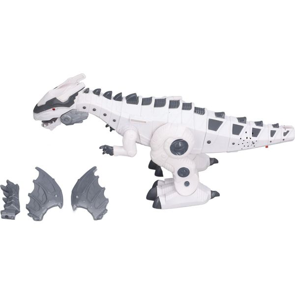 Animale Elettrico Giocattolo, A Piedi, Lampeggiante, Simulazione Sonora, Tyrannosaurus Rex, Dinosauro Meccanico, Bianco-image