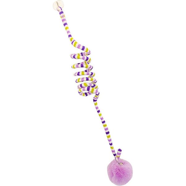 Gioco Per Gatti Da Appendere Alla Porta, Divertente, Allevia La Noia, Fissaggio A Ventosa In Morbido Peluche, Interattivo, Con Campanello Per Uso Interno, Lil-image