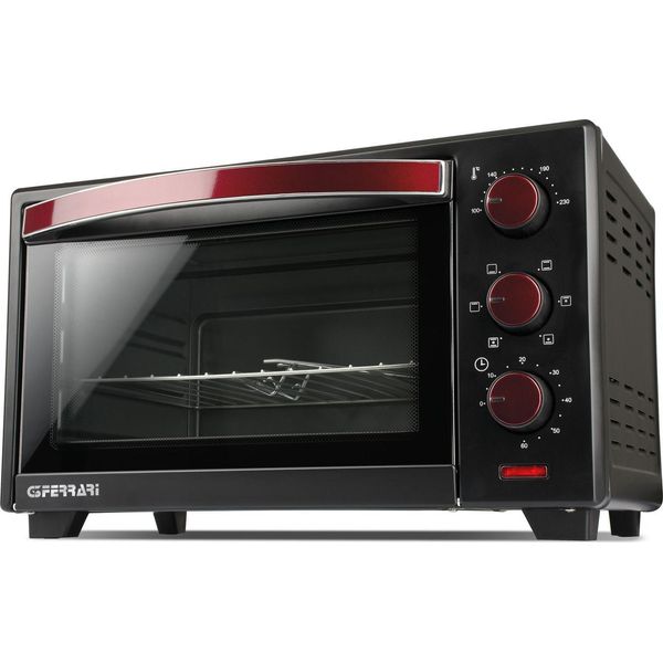 G3 Ferrari Il Moro 20 Plus Forno Elettrico 20L Nero E Bordeaux Con Grill E Convezione-image