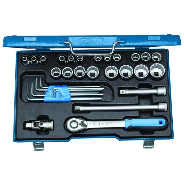 Set Di Chiavi A Bussola Gedore 1/2" 31 Pezzi 5/16-1.1/4AF D 19 WAU-20"-image