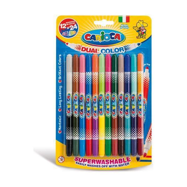 Carioca Bi-Color Marcatore Medio Multicolore 12 Pz-image