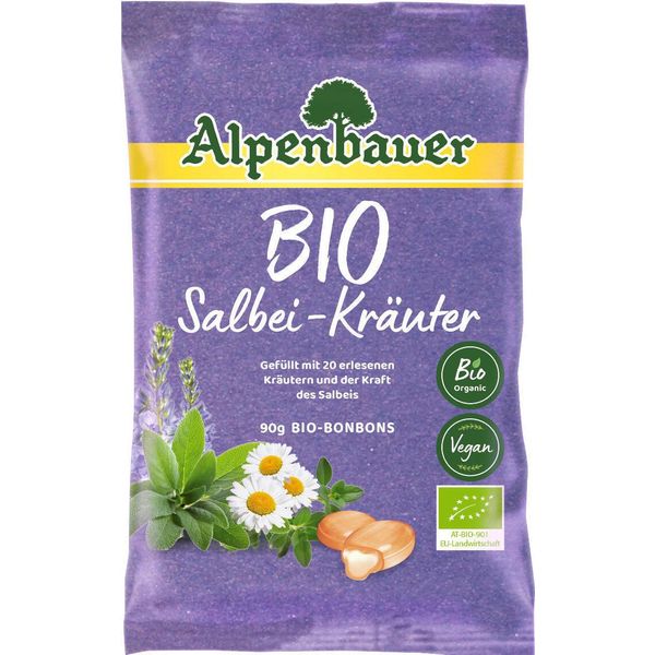 Alpenbauer Caramelle Biologiche Alle Erbe Di Salvia Selvatica Senza Lattosio 90G-image